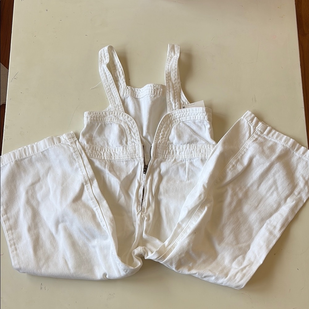 White Denim Overalls